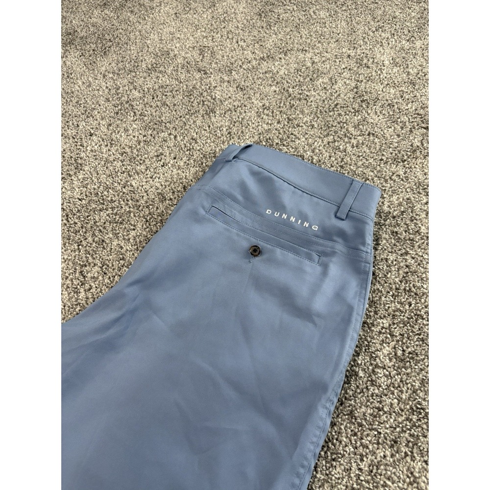 Dunning Men's Blue‎ Golf Chino Shorts Size 32 Front Belt Loops 10" Inseam